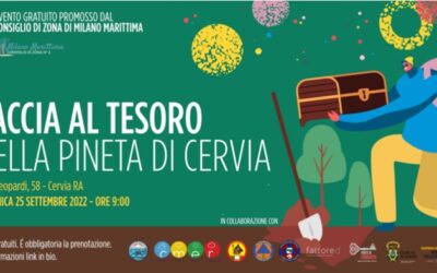 Caccia al Tesoro nella pineta di Cervia 25/09/2022 attività di sensibilizzazione dei bambini delle scuole primarie verso i temi di tutela ambientale